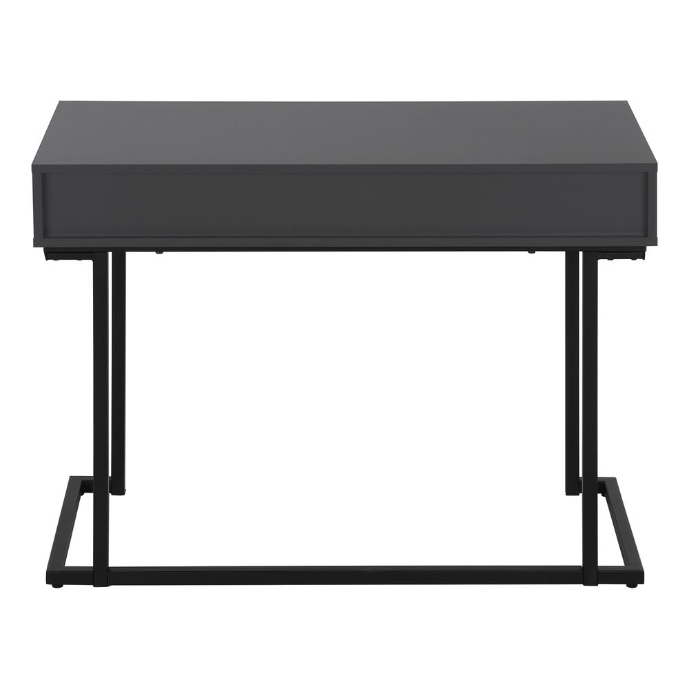 Computer Desk, Home Office, Laptop, Storage Drawers, 42L, Work, Grey Laminate. Picture 4