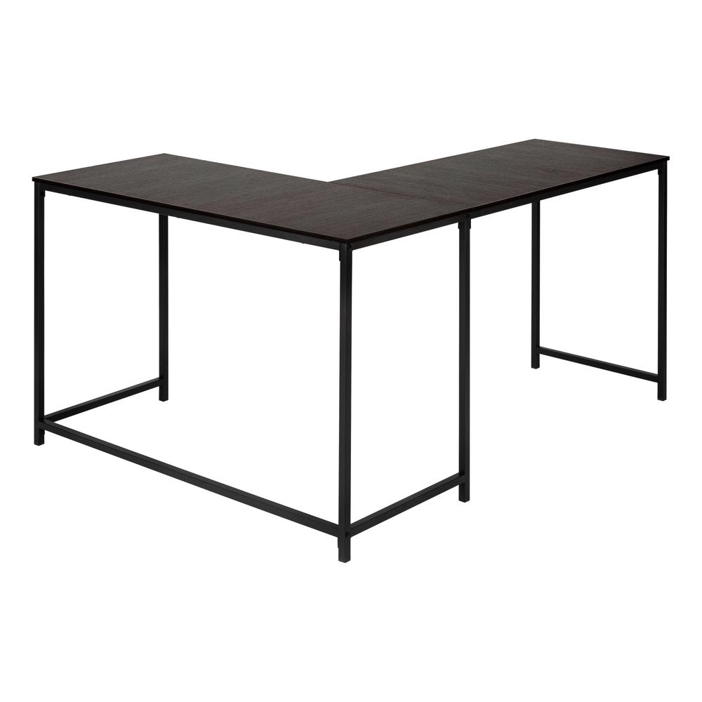 Computer Desk, Home Office, Corner, 58L, L Shape, Work, Laptop, Brown Laminate. Picture 5