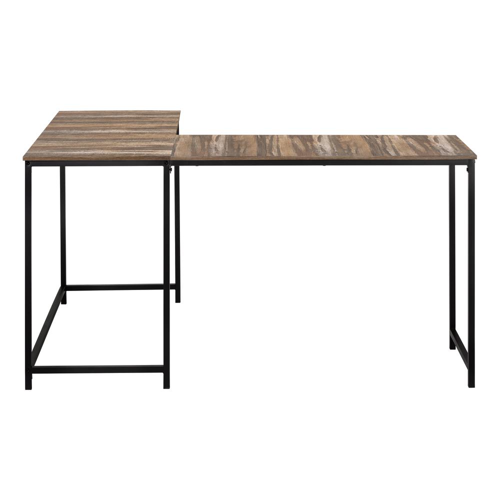 Computer Desk, Home Office, Corner, 58L, L Shape, Work, Laptop, Brown Laminate. Picture 2