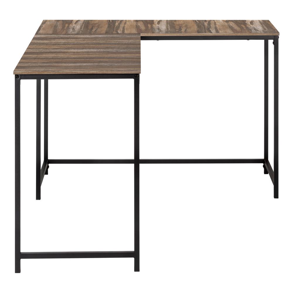 Computer Desk, Home Office, Corner, 58L, L Shape, Work, Laptop, Brown Laminate. Picture 4