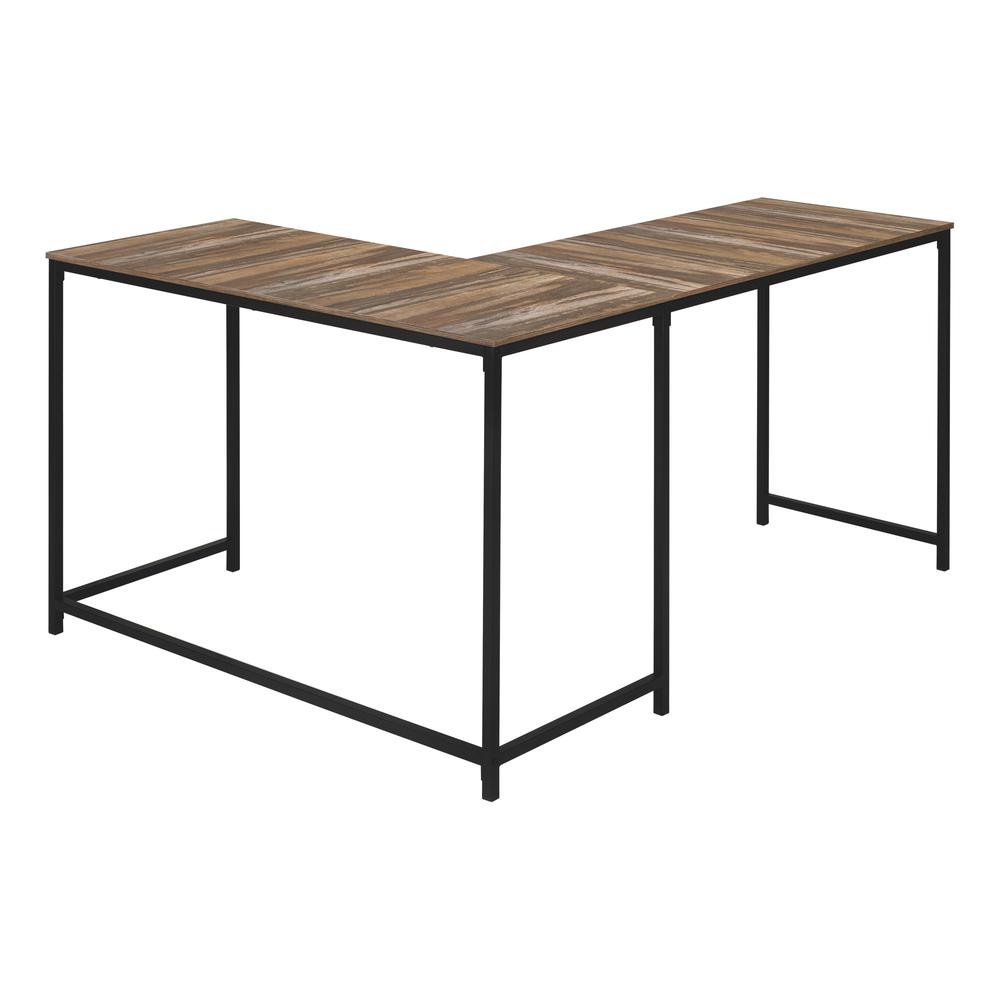Computer Desk, Home Office, Corner, 58L, L Shape, Work, Laptop, Brown Laminate. Picture 5