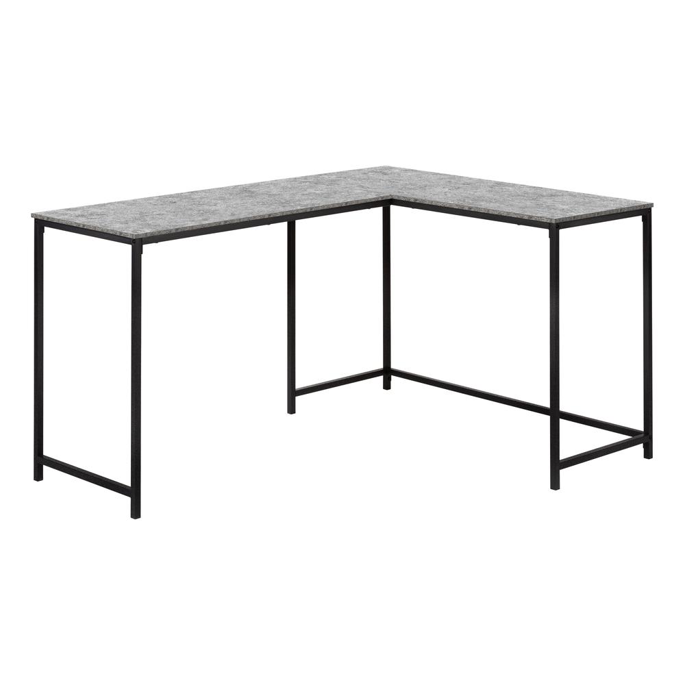 Computer Desk, Home Office, Corner, 58L, L Shape, Work, Laptop, Grey Laminate. Picture 1