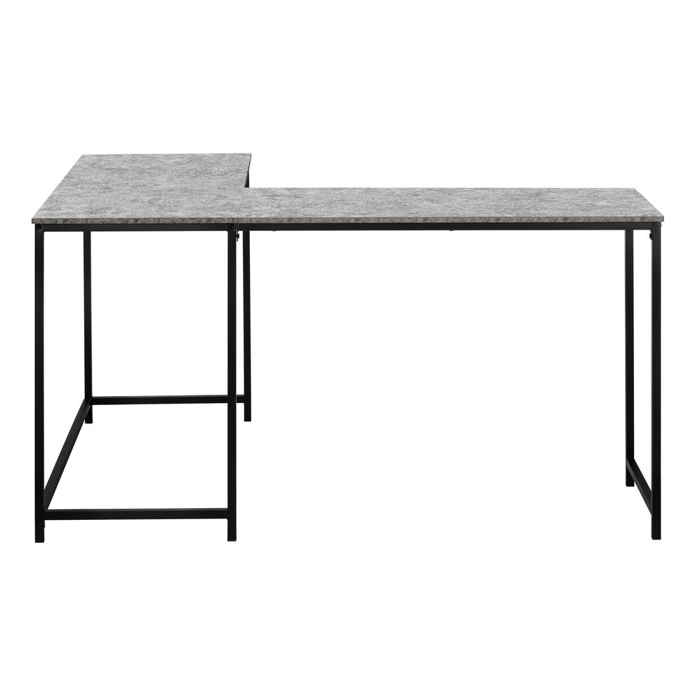 Computer Desk, Home Office, Corner, 58L, L Shape, Work, Laptop, Grey Laminate. Picture 2