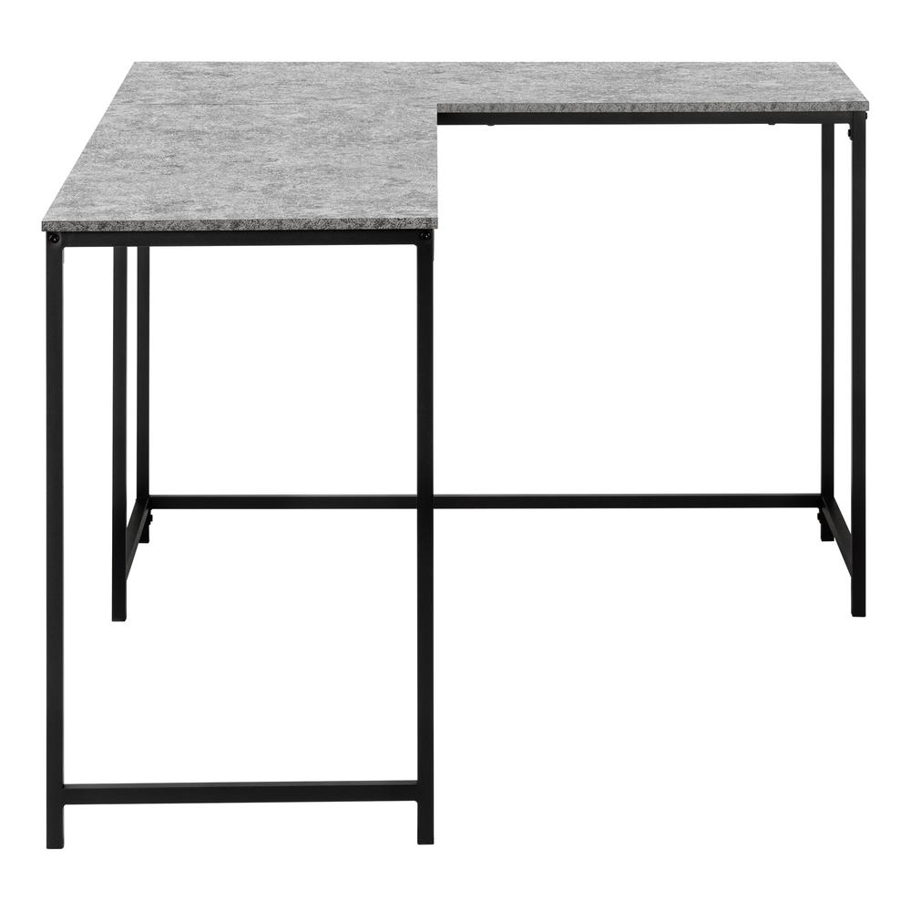 Computer Desk, Home Office, Corner, 58L, L Shape, Work, Laptop, Grey Laminate. Picture 4
