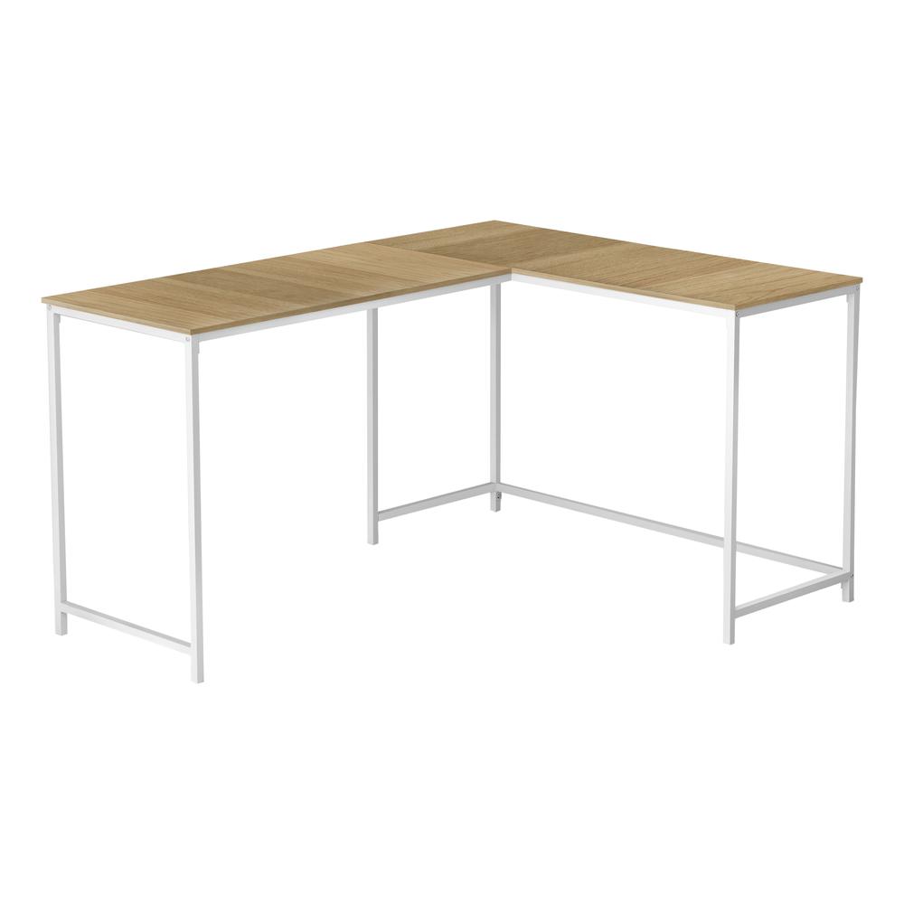 Computer Desk, Home Office, Corner, 58L, L Shape, Work, Laptop, Natural Laminate. Picture 1