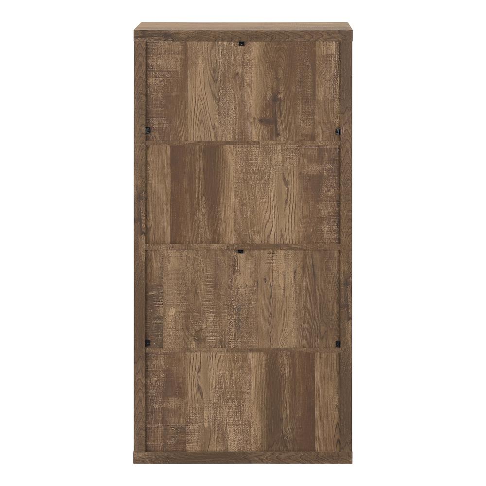 Bookshelf, Bookcase, Etagere, 5 Tier, 48H, Office, Bedroom, Brown Laminate. Picture 4
