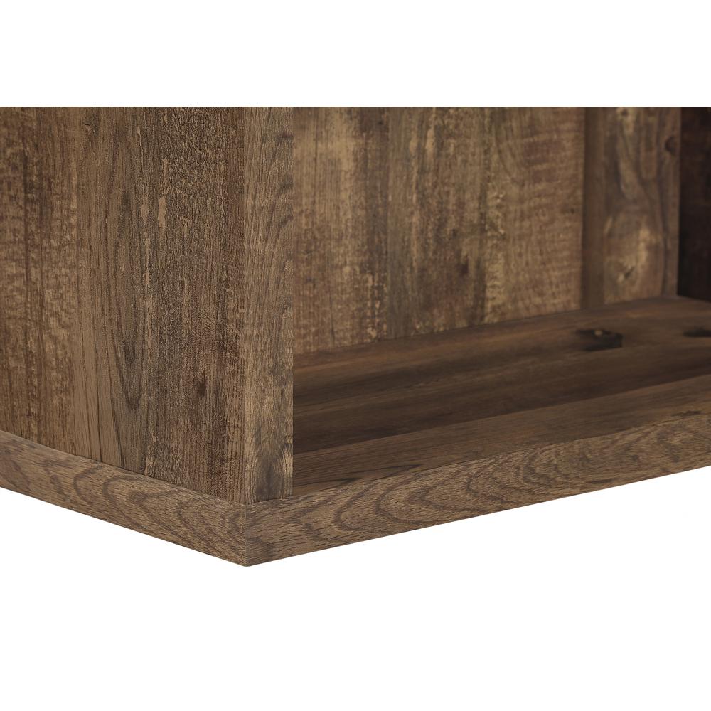 Bookshelf, Bookcase, Etagere, 5 Tier, 48H, Office, Bedroom, Brown Laminate. Picture 7