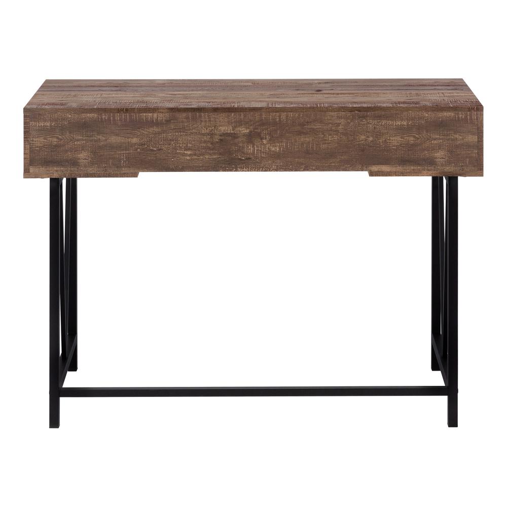 Computer Desk, Home Office, Laptop, Storage Drawers, 48L, Work, Brown Laminate. Picture 5