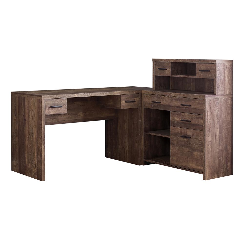 Computer Desk, Home Office, Corner, Left, Right Set-up, Storage Drawers. Picture 1