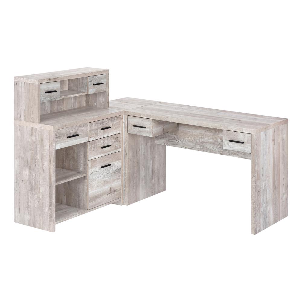 Computer Desk, Home Office, Corner, Left, Right Set-up, Storage Drawers. Picture 1