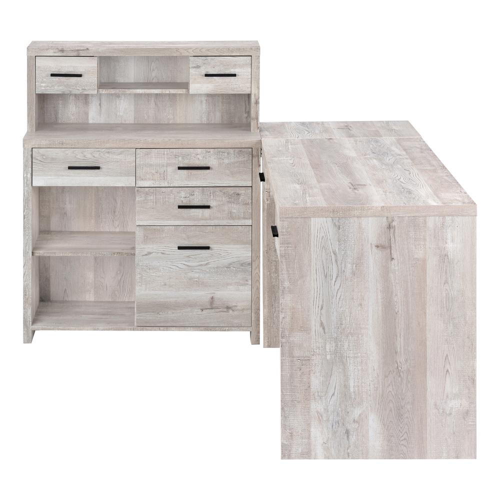 Computer Desk, Home Office, Corner, Left, Right Set-up, Storage Drawers. Picture 3