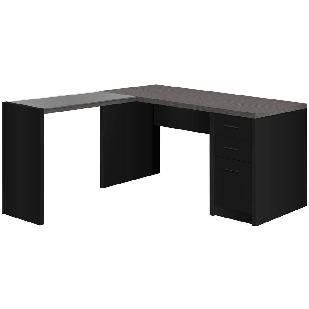 Computer Desk, Home Office, Corner, Left, Right Set-up, Storage Drawers. Picture 1