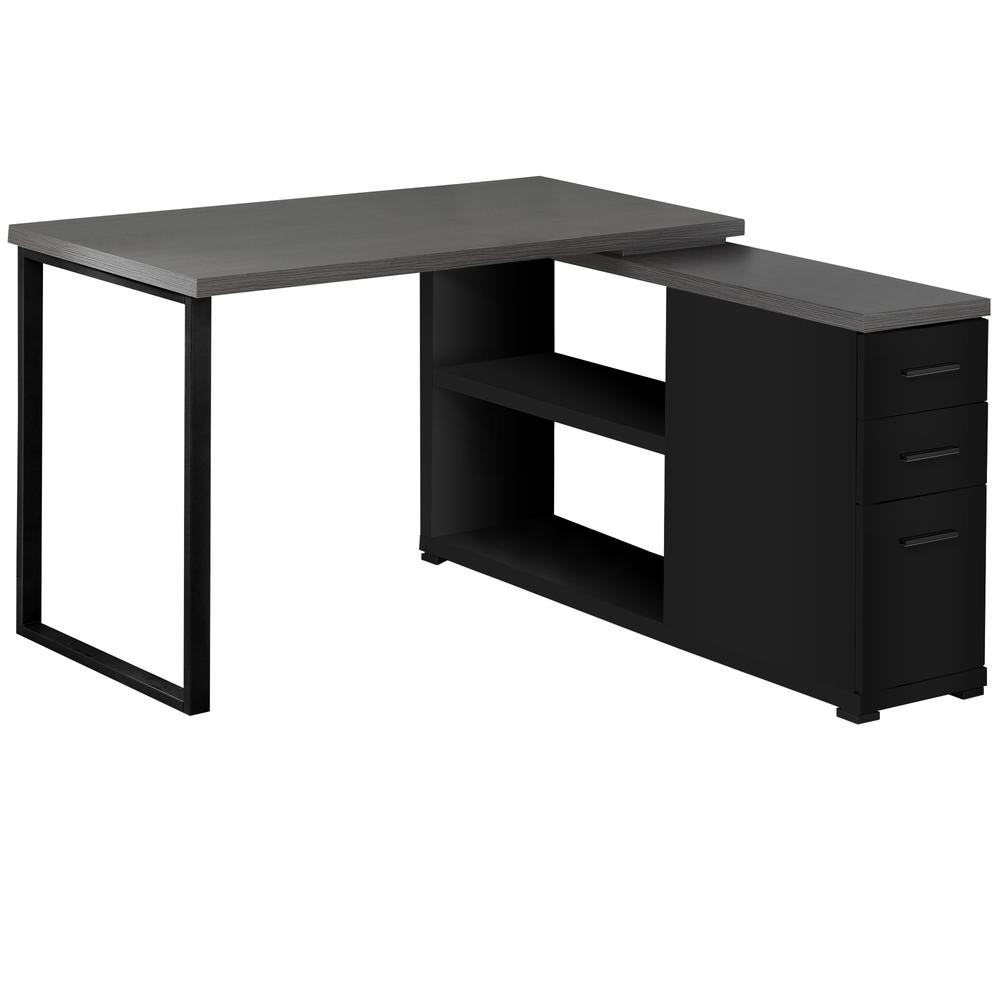 Computer Desk, Home Office, Corner, Left, Right Set-up, Storage Drawers. Picture 1