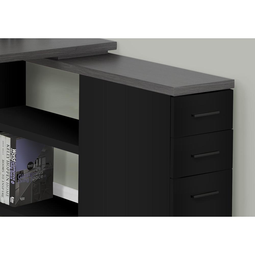 Computer Desk, Home Office, Corner, Left, Right Set-up, Storage Drawers. Picture 3