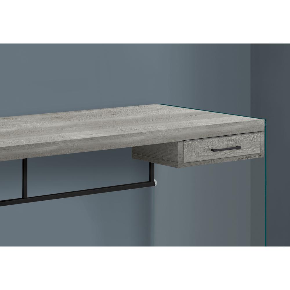Computer Desk, Home Office, Laptop, Storage Drawers, 48L, Work, Grey Laminate. Picture 3