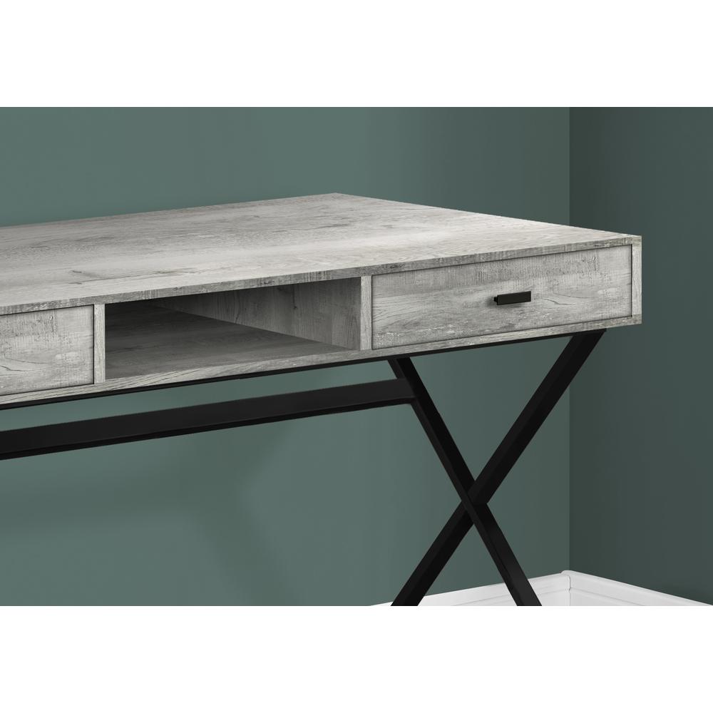 Computer Desk, Home Office, Laptop, Storage Drawers, 48L, Work, Grey Laminate. Picture 3