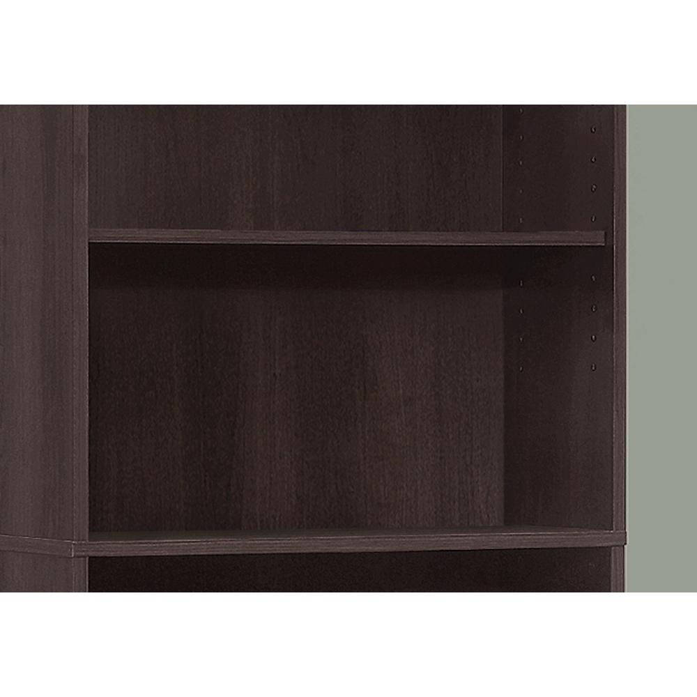 Bookshelf, Bookcase, 6 Tier, 72H, Office, Bedroom, Brown Laminate, Transitional. Picture 3