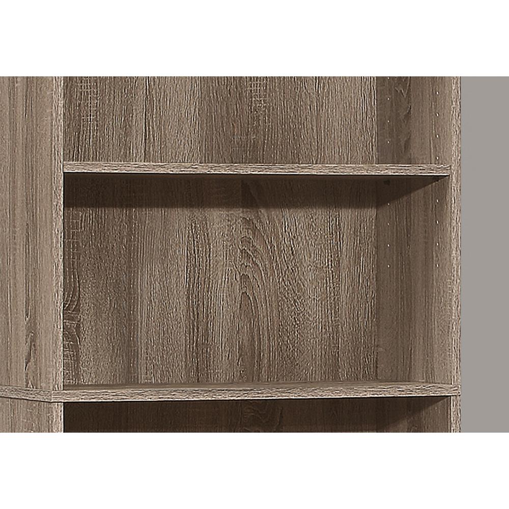 Bookshelf, Bookcase, 6 Tier, 72H, Office, Bedroom, Brown Laminate, Transitional. Picture 3