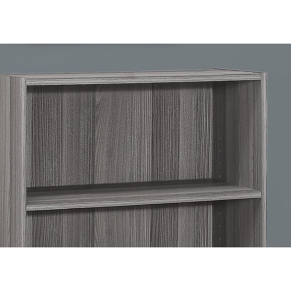 ="Bookshelf, Bookcase, 4 Tier, 36""H, Office, Bedroom, Grey Laminate, Transitio. Picture 3