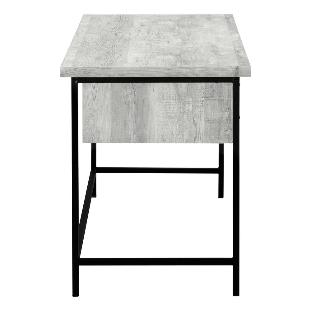 Computer Desk, Home Office, Laptop, Storage Drawers, 55L, Work, Grey Laminate. Picture 4