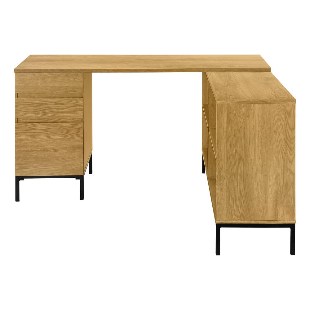 Computer Desk, Home Office, Corner, Storage Drawers, 60L, L Shape, Work. Picture 2
