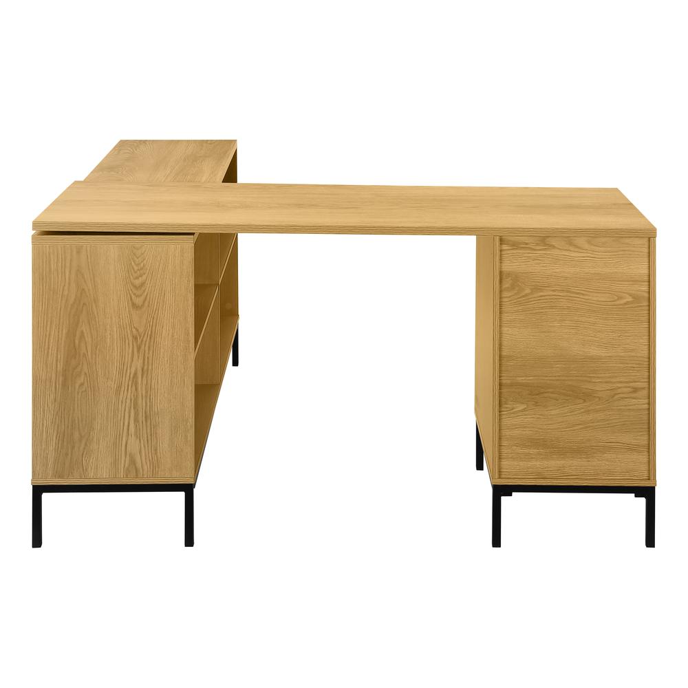 Computer Desk, Home Office, Corner, Storage Drawers, 60L, L Shape, Work. Picture 4