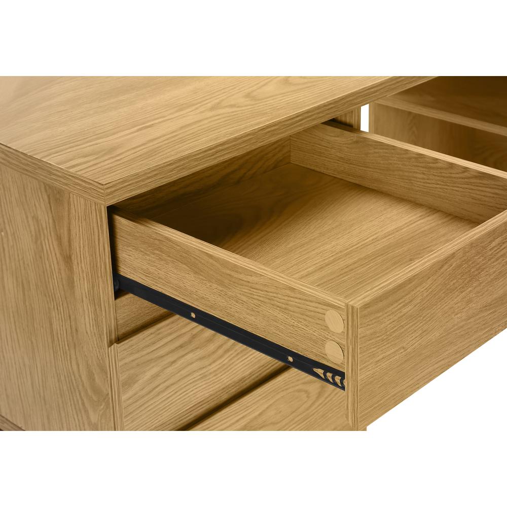 Computer Desk, Home Office, Corner, Storage Drawers, 60L, L Shape, Work. Picture 6