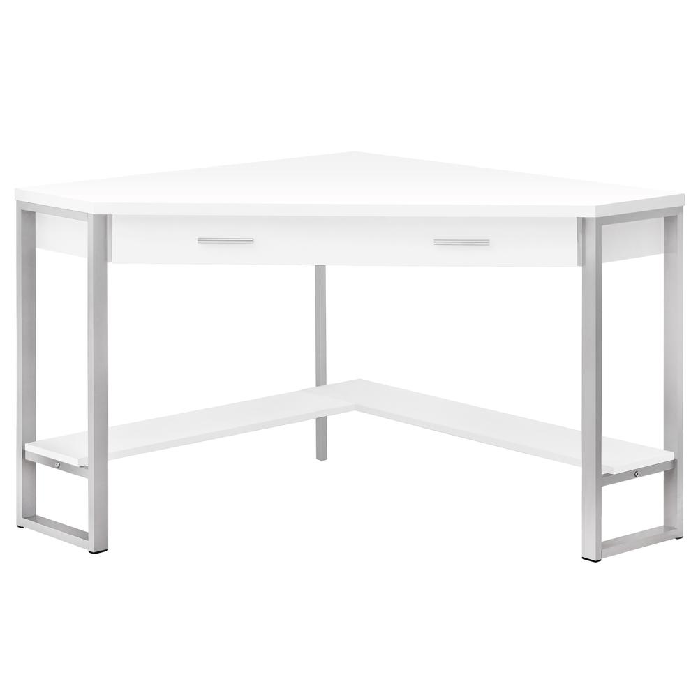 Computer Desk, Home Office, Corner, Storage Drawers, 42L, Work, Laptop. Picture 1