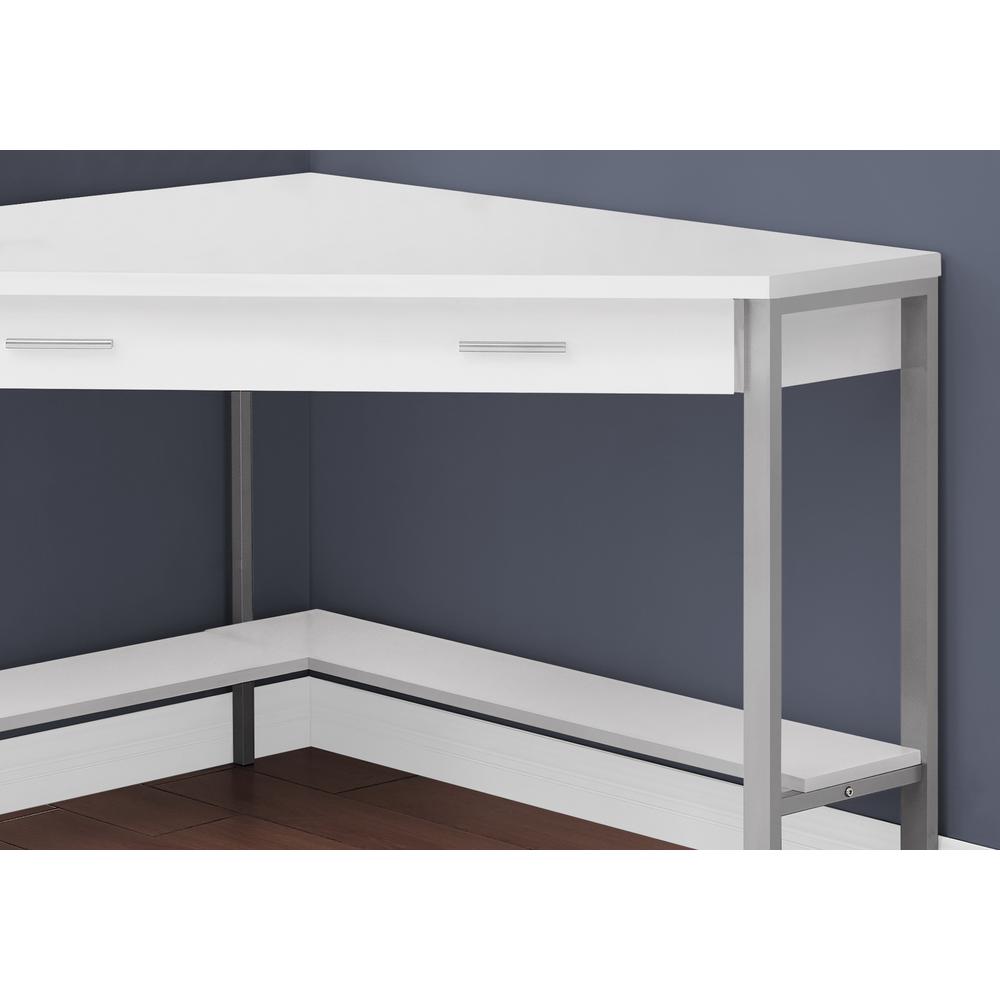 Computer Desk, Home Office, Corner, Storage Drawers, 42L, Work, Laptop. Picture 3