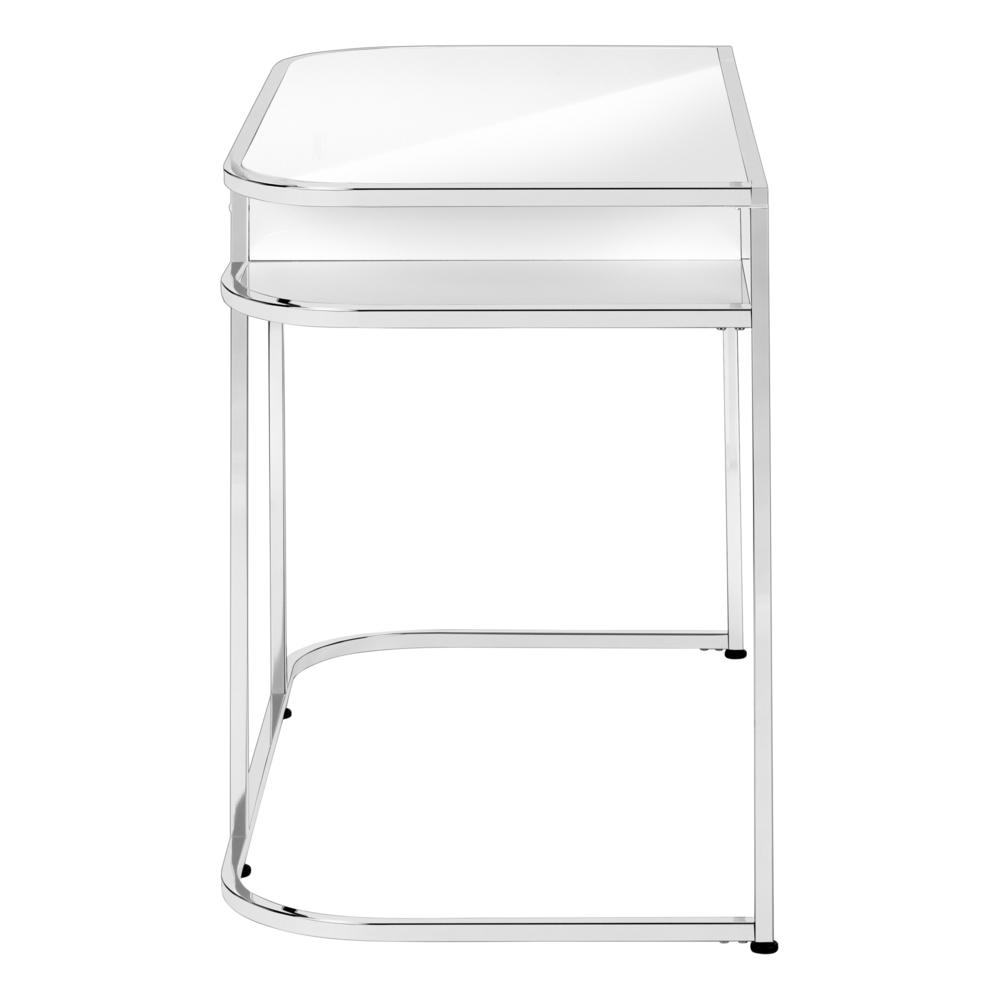 Computer Desk, Home Office, Laptop, Storage Drawers, 48L, Work, White Laminate. Picture 3