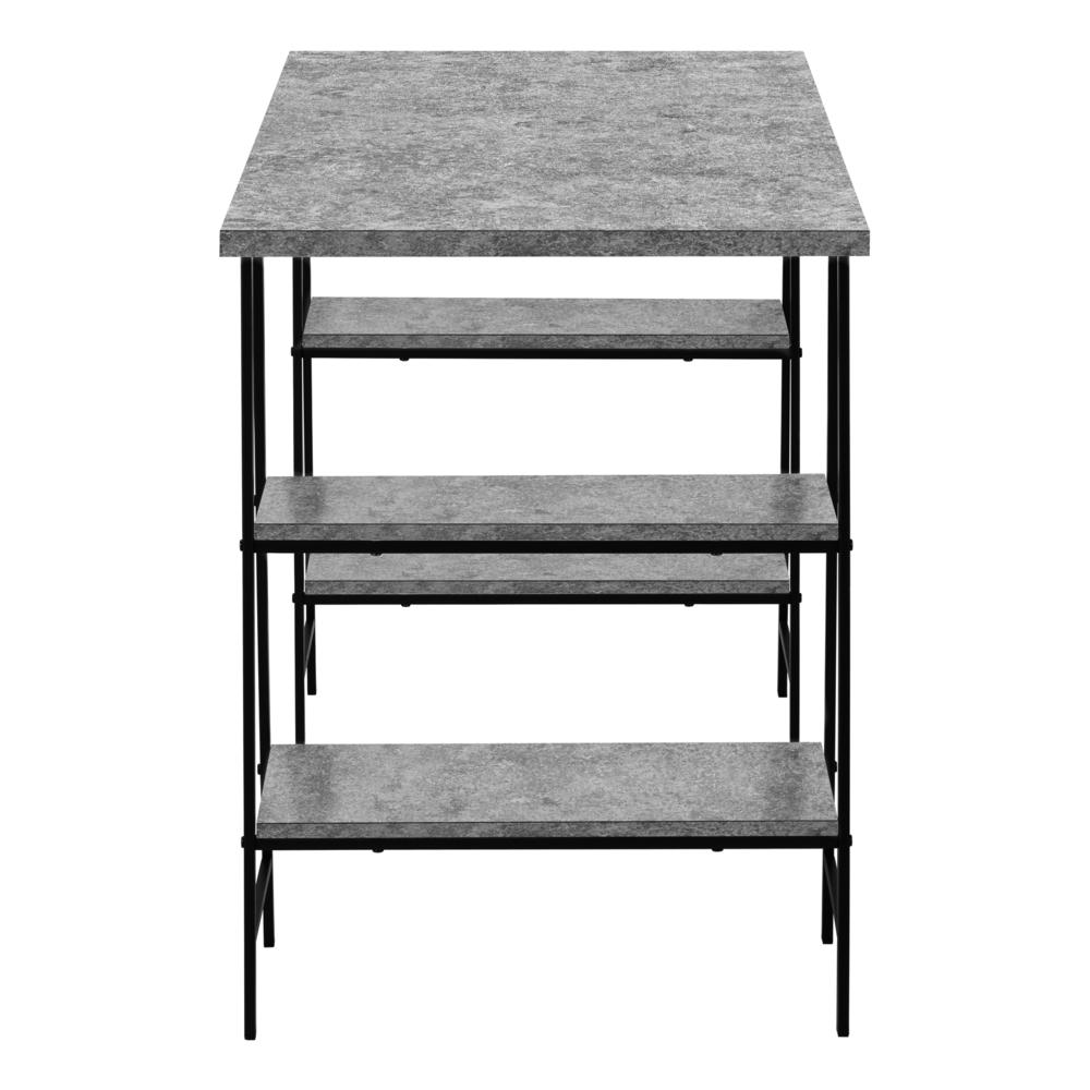 Computer Desk, Home Office, Laptop, Storage Shelves, 48L, Work, Grey Laminate. Picture 5