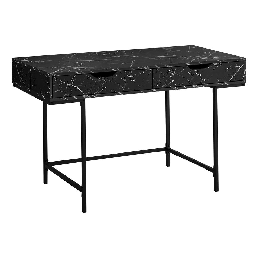 Computer Desk, Home Office, Laptop, Storage Drawers, 48L. Picture 1