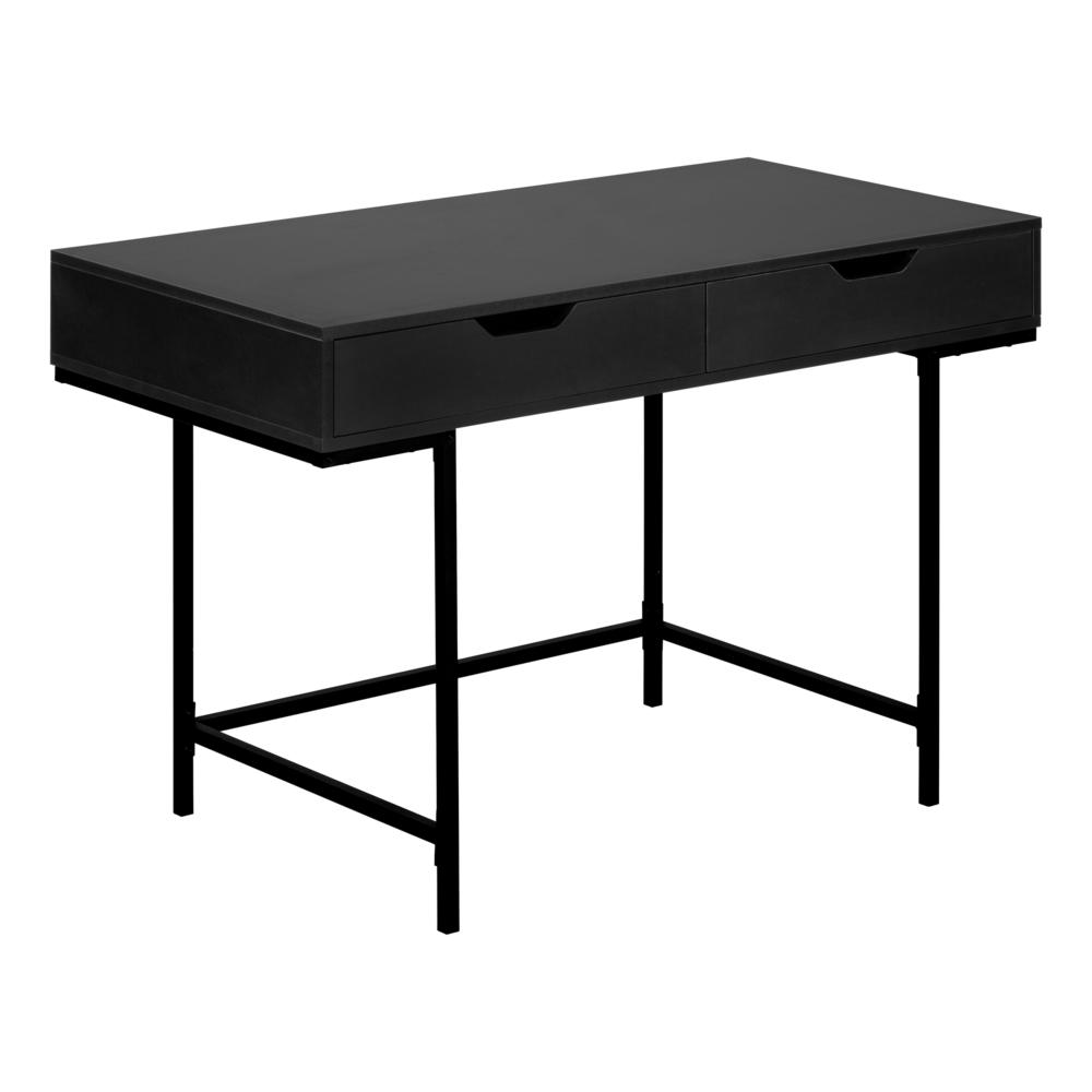 Computer Desk, Home Office, Laptop, Storage Drawers, 48L. Picture 1