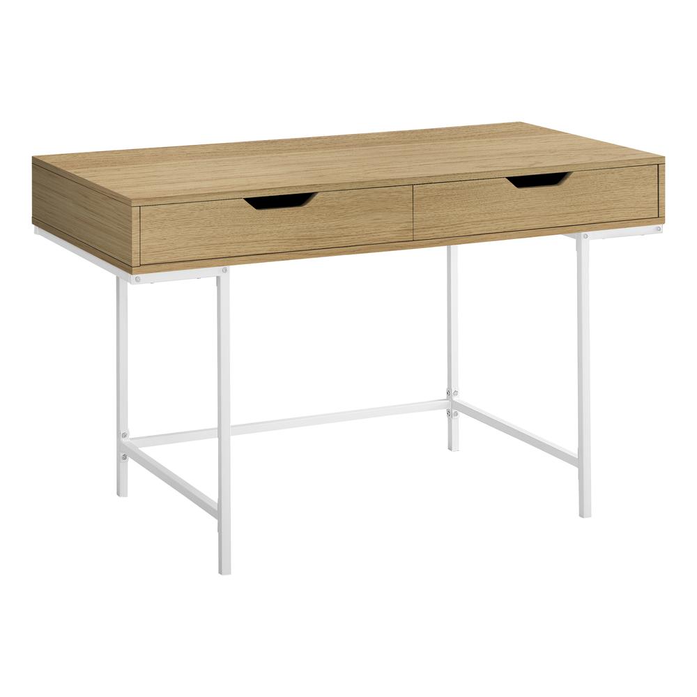 Computer Desk, Home Office, Laptop, Storage Drawers, 48L. Picture 1