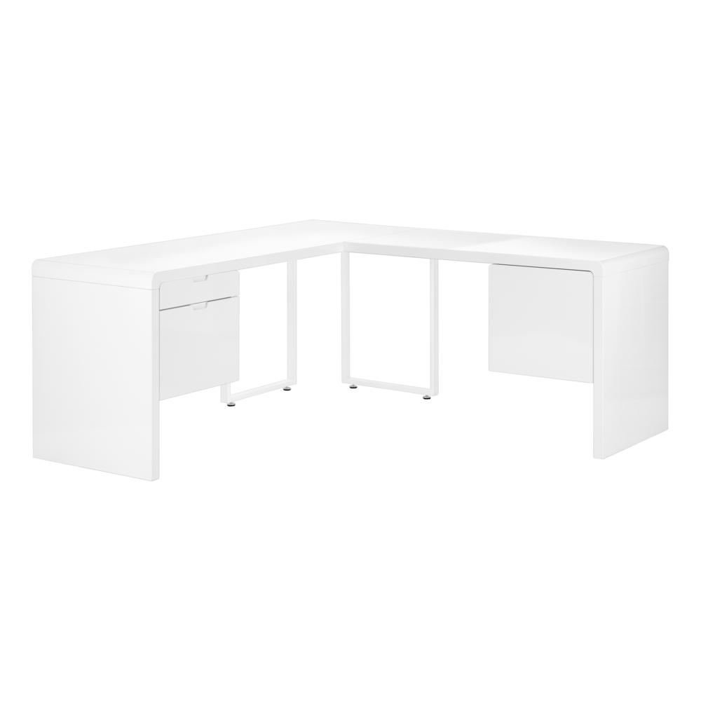 Computer Desk, Home Office, Corner, Left, Right Set-up, Storage Drawers, 72L. Picture 1