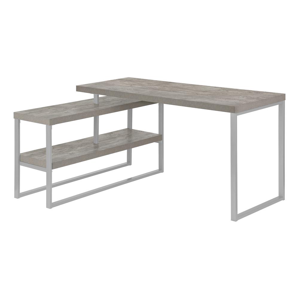 Computer Desk, Home Office, Corner, Left, Right Set-up, Storage Shelves, 60L, L. Picture 1