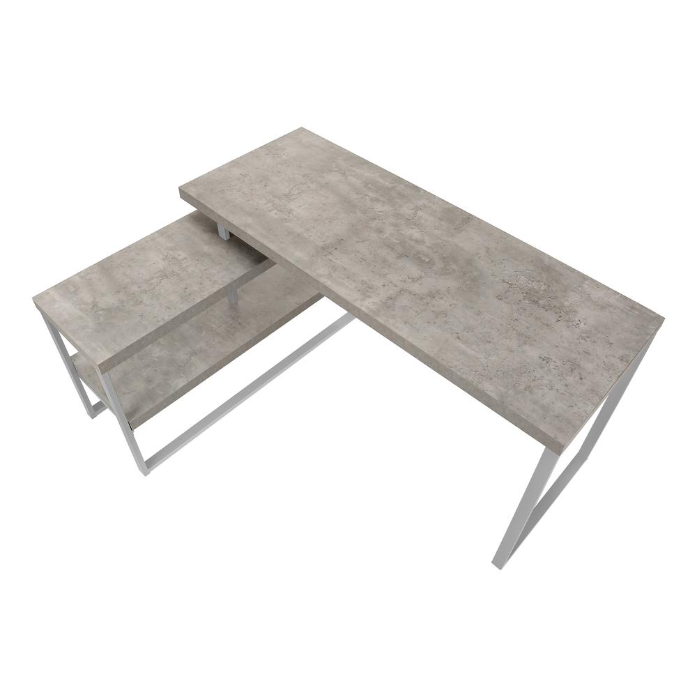 Computer Desk, Home Office, Corner, Left, Right Set-up, Storage Shelves, 60L, L. Picture 5