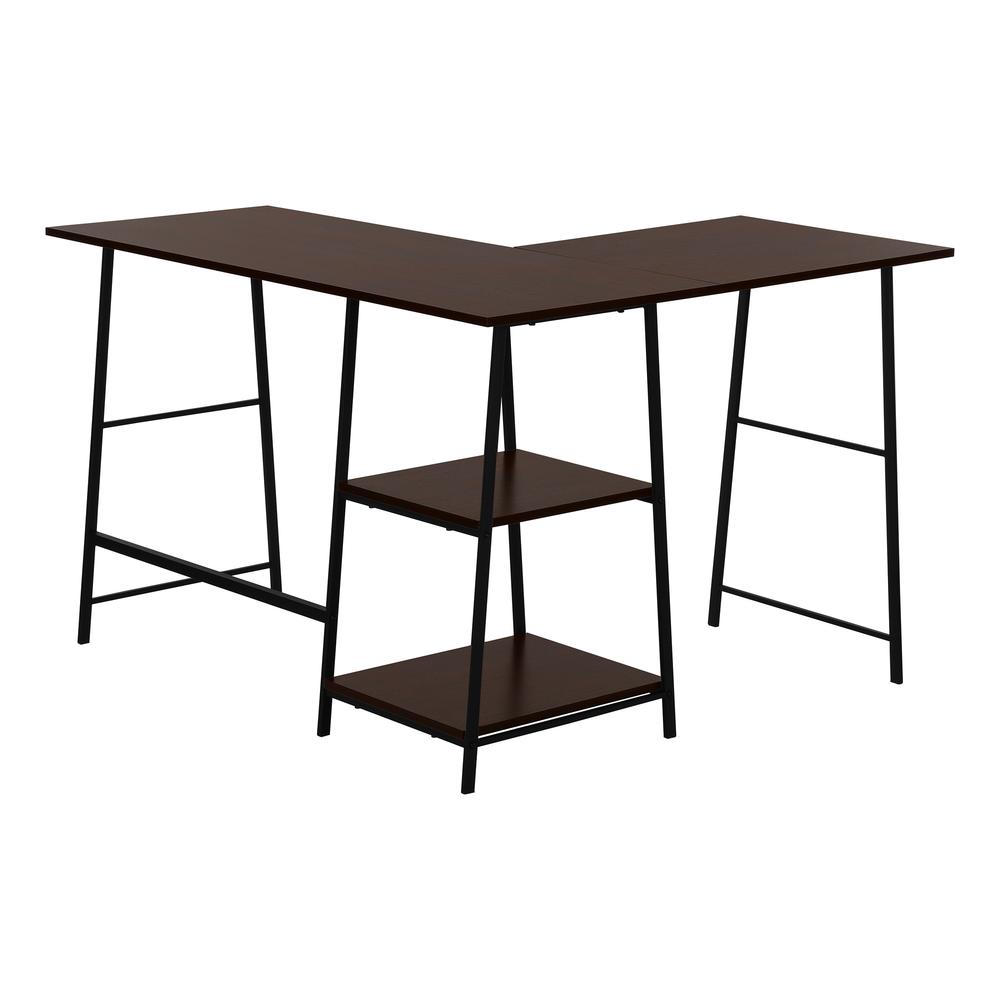 Computer Desk, Home Office, Corner, Storage Shelves, 48L, L Shape, Work. Picture 3