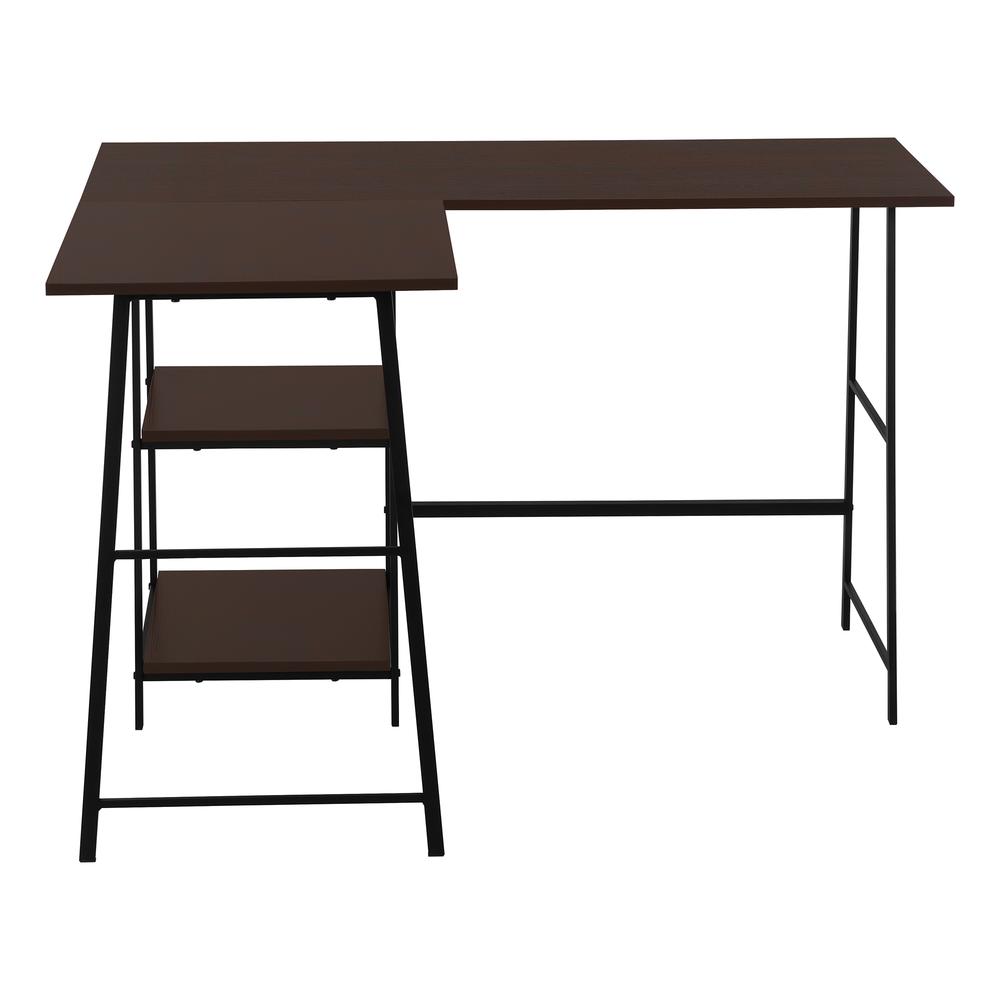 Computer Desk, Home Office, Corner, Storage Shelves, 48L, L Shape, Work. Picture 4