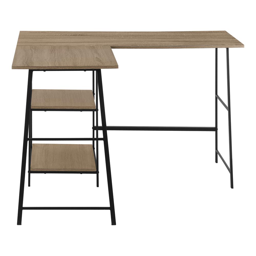 Computer Desk, Home Office, Corner, Storage Shelves, 48L, L Shape, Work. Picture 4