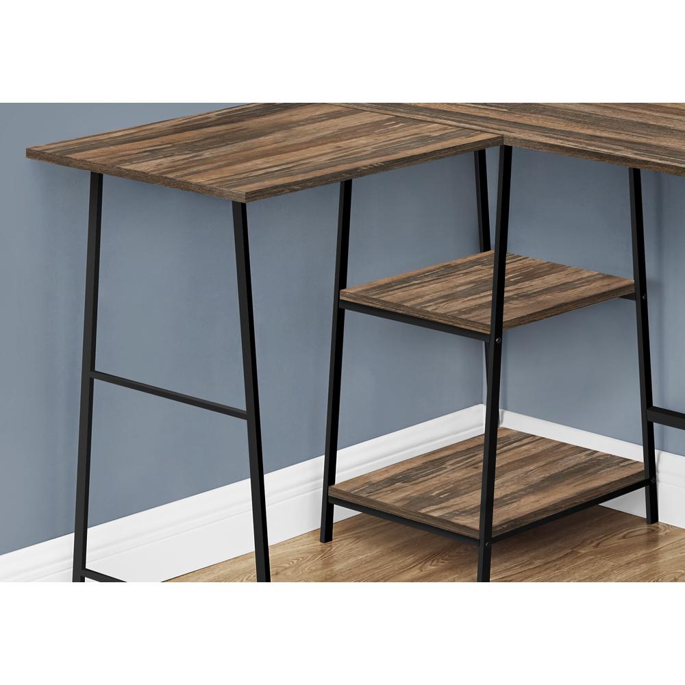 Computer Desk, Home Office, Corner, Storage Shelves, 48L, L Shape, Work. Picture 3