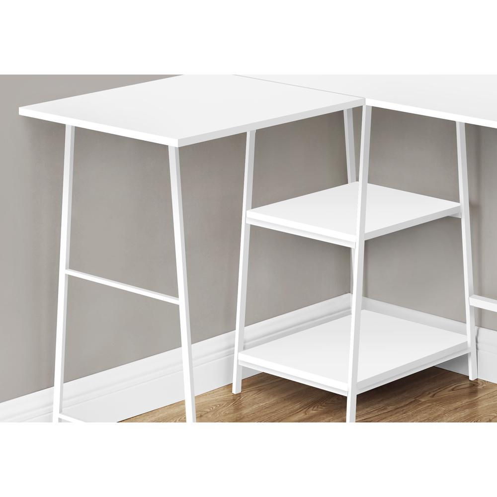 Computer Desk, Home Office, Corner, Storage Shelves, 48L, L Shape, Work. Picture 3