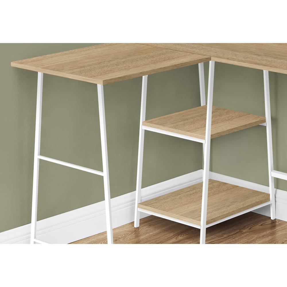 Computer Desk, Home Office, Corner, Storage Shelves, 48L, L Shape, Work. Picture 3