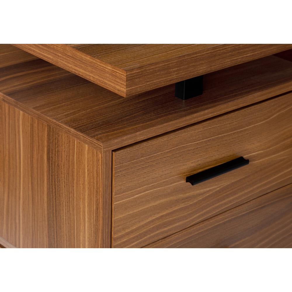 Computer Desk, Home Office, Corner, Left, Right Set-up, Storage Drawers, 70L. Picture 6