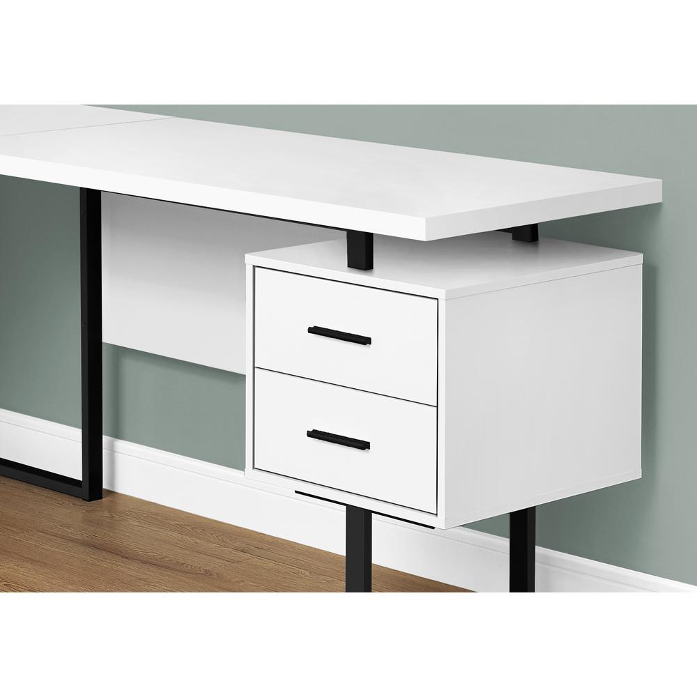 Computer Desk, Home Office, Corner, Left, Right Set-up, Storage Drawers, 70L. Picture 3