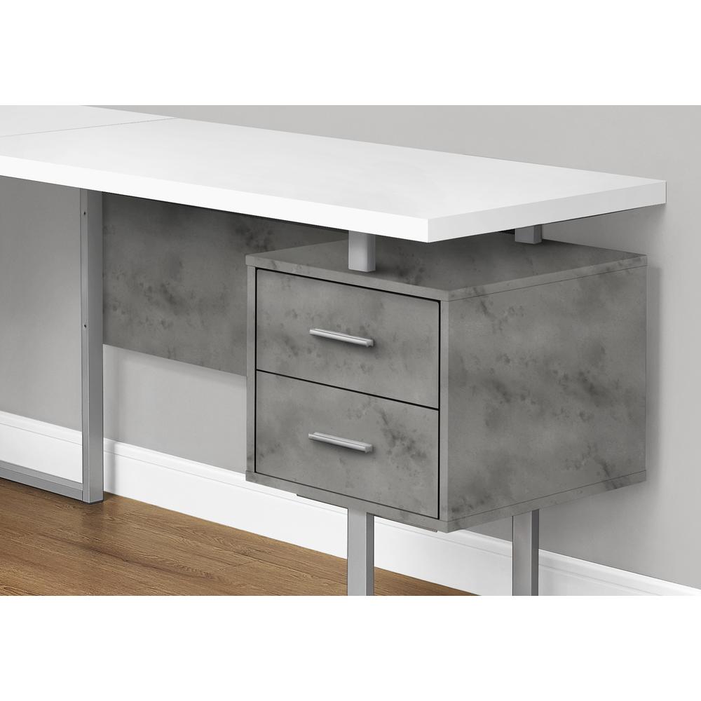 Computer Desk, Home Office, Corner, Left, Right Set-up, Storage Drawers, 70L, L. Picture 3
