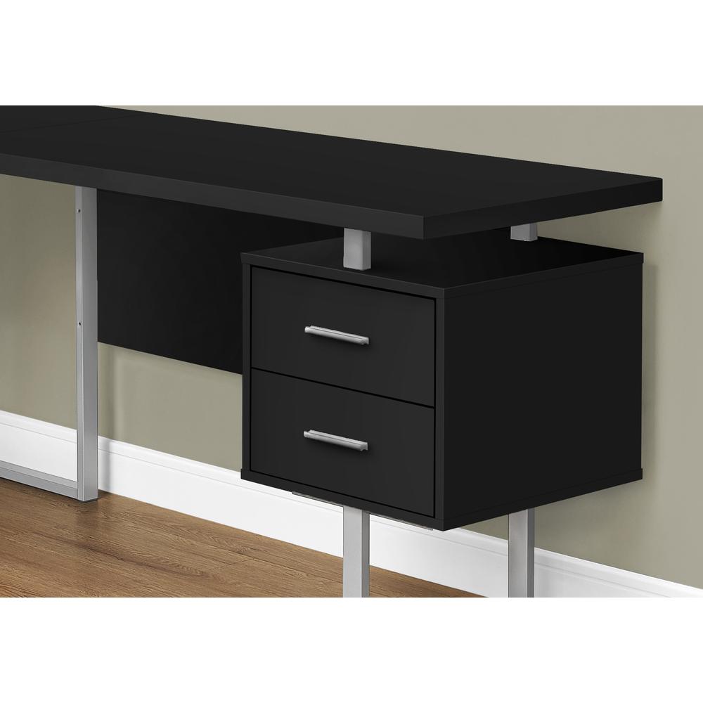 Computer Desk, Home Office, Corner, Left, Right Set-up, Storage Drawers, 70L. Picture 3