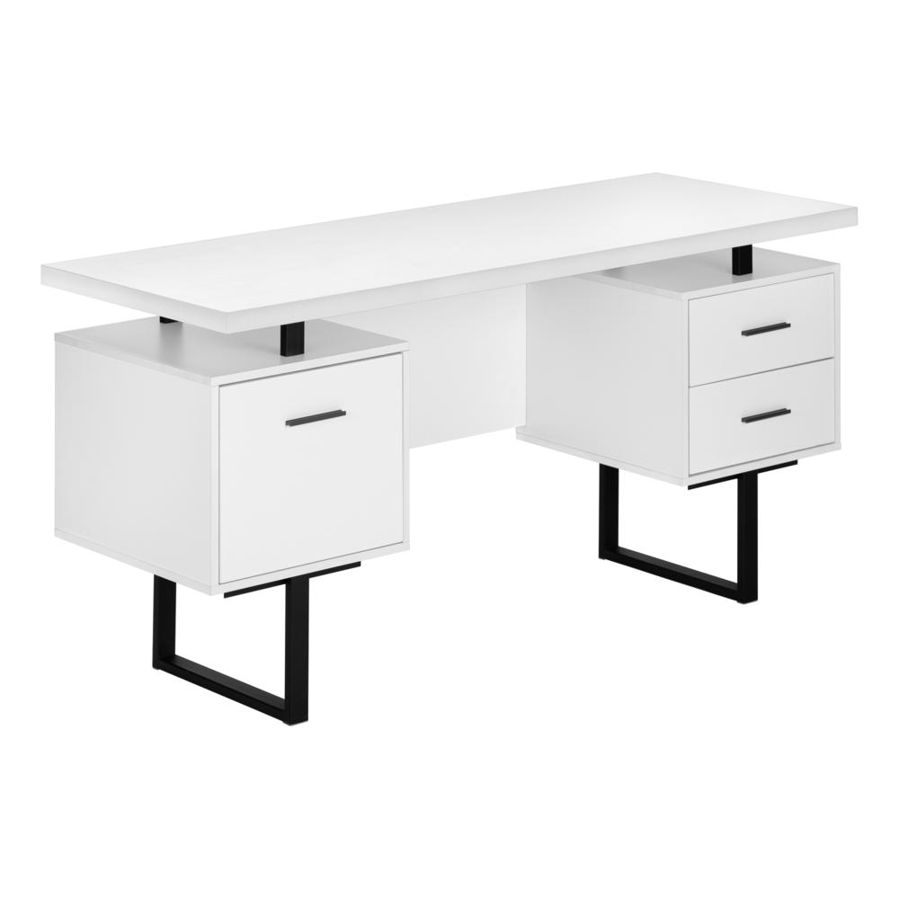 Computer Desk, Home Office, Laptop, Left, Right Set-up, Storage Drawers, 60L. Picture 1