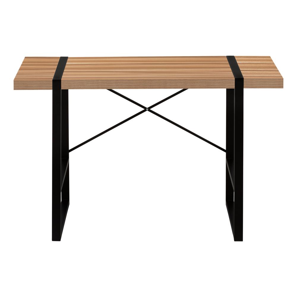Computer Desk, Home Office, Laptop, 48L, Work, Brown Laminate, Black. Picture 2
