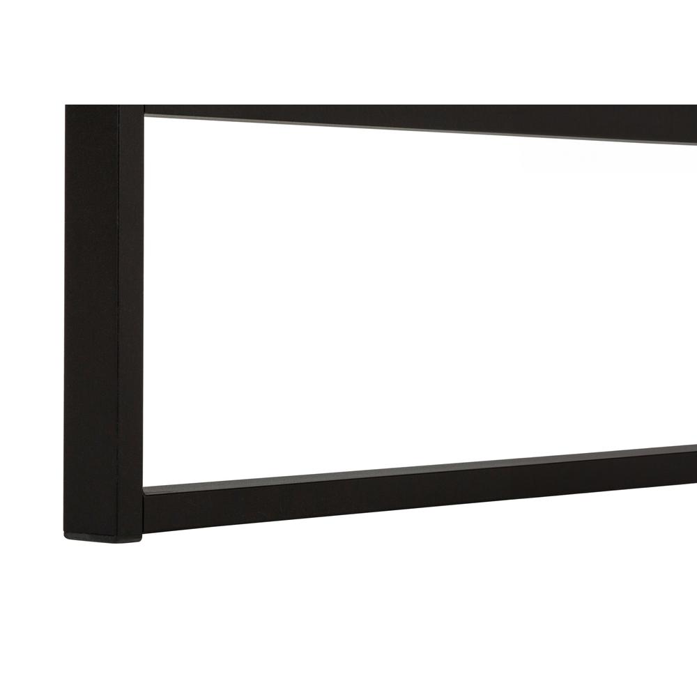 Computer Desk, Home Office, Laptop, 48L, Work, Natural Laminate, Black. Picture 7